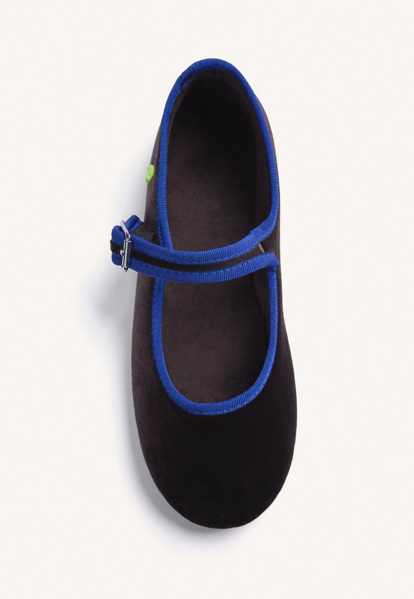 ZAPATILLAS DE CASA MARRONES TIPO BAILARINAS TERCIOPELO