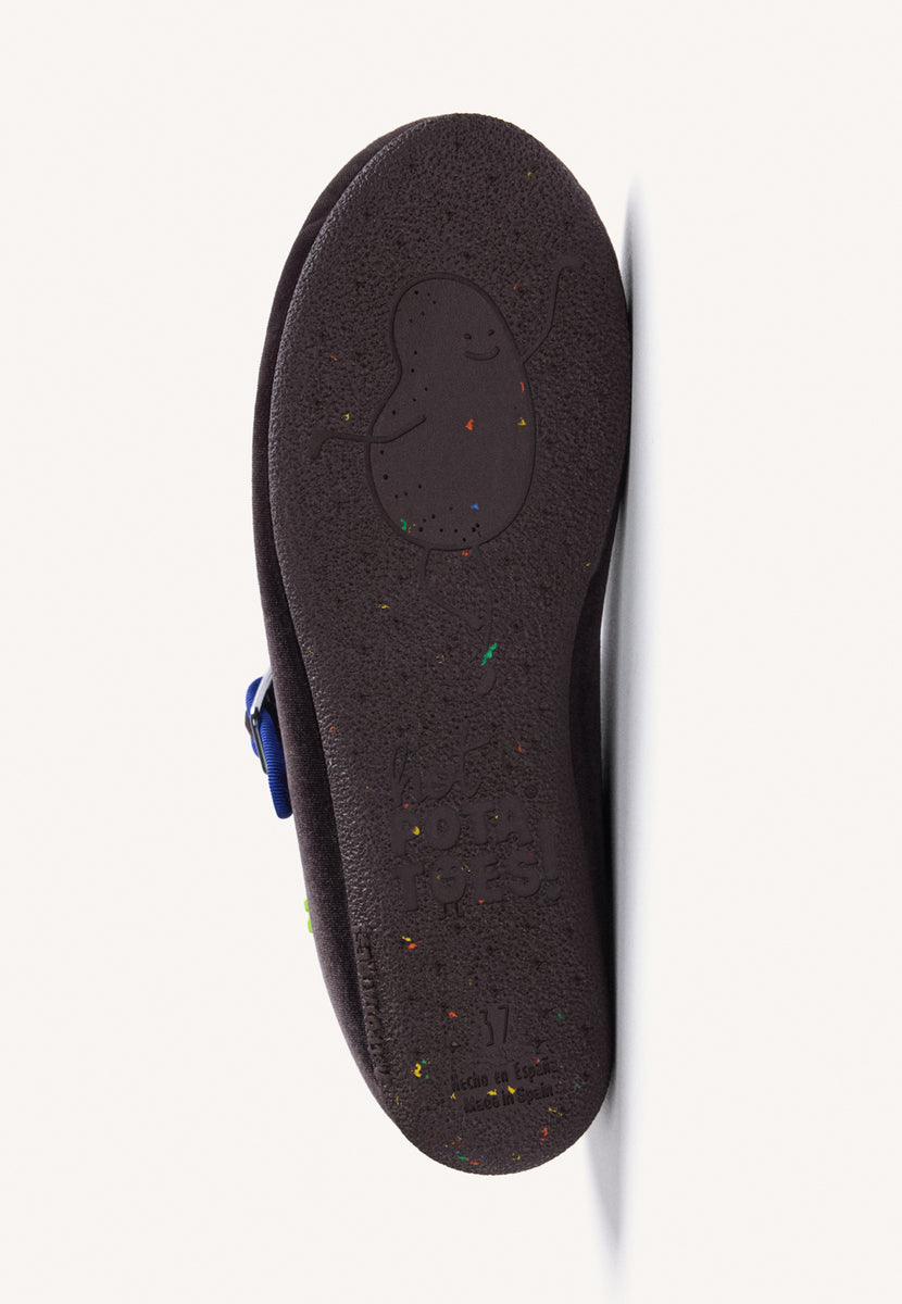 ZAPATILLAS DE CASA MARRONES TIPO BAILARINAS TERCIOPELO
