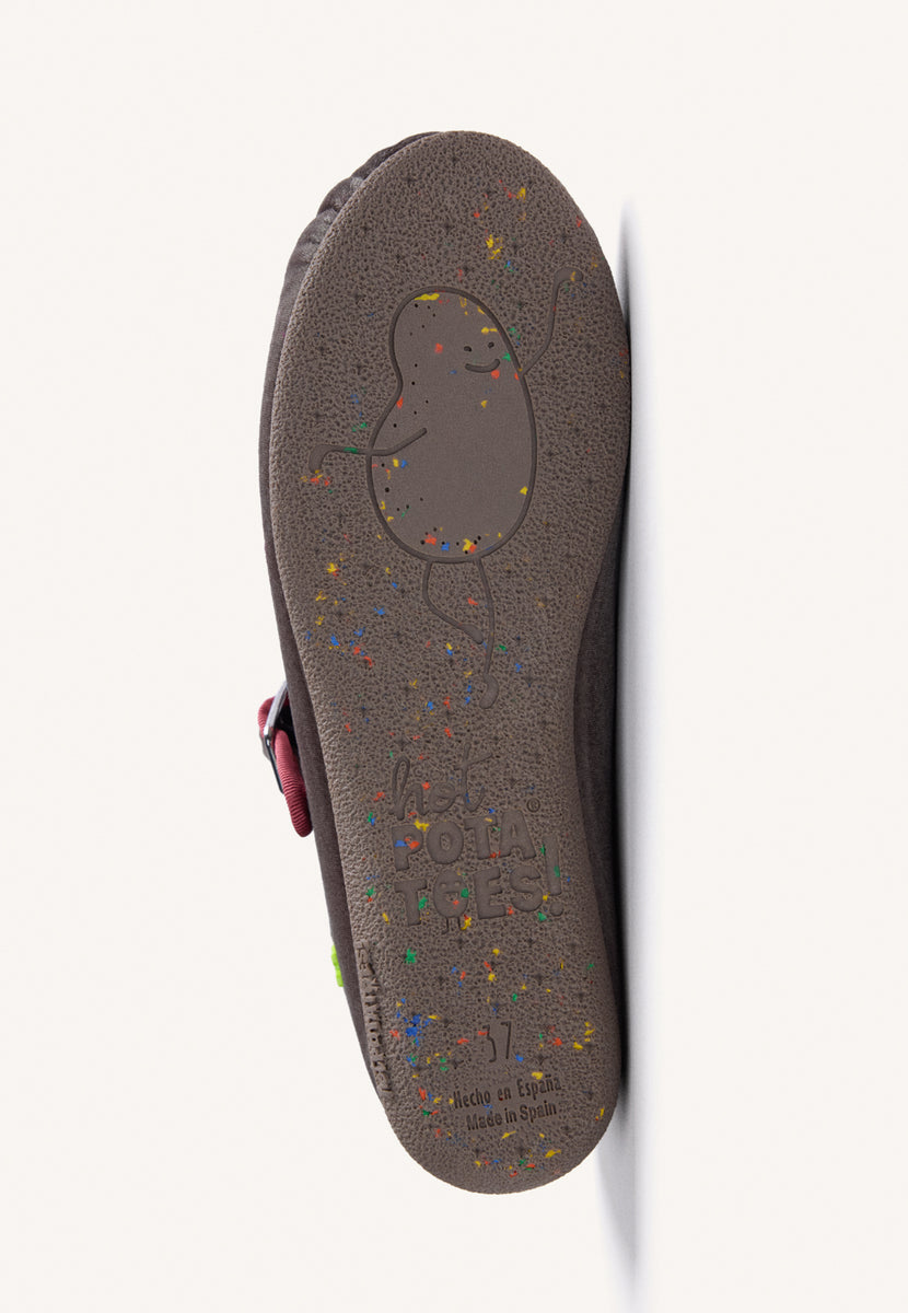 ZAPATILLAS DE CASA BURDEOS TIPO BAILARINAS TERCIOPELO