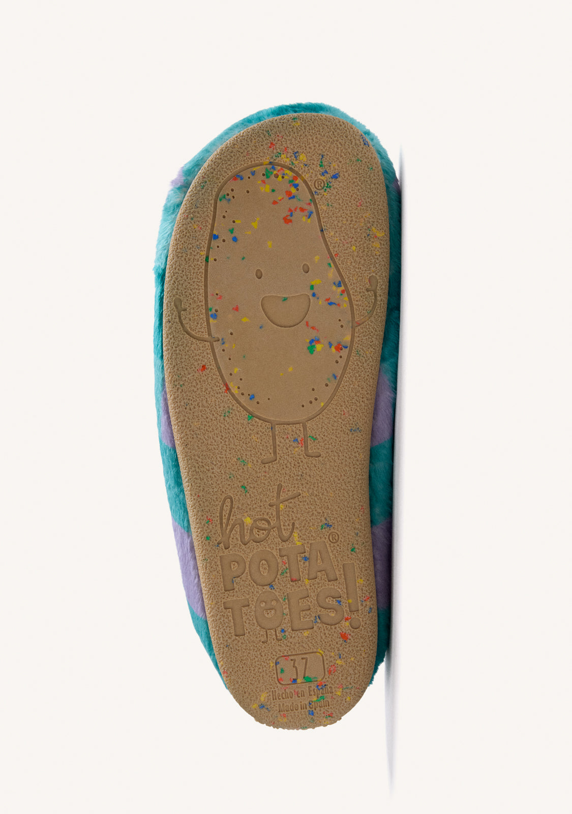 ZAPATILLAS DE CASA CUADROS VERDES Y LILAS PELO