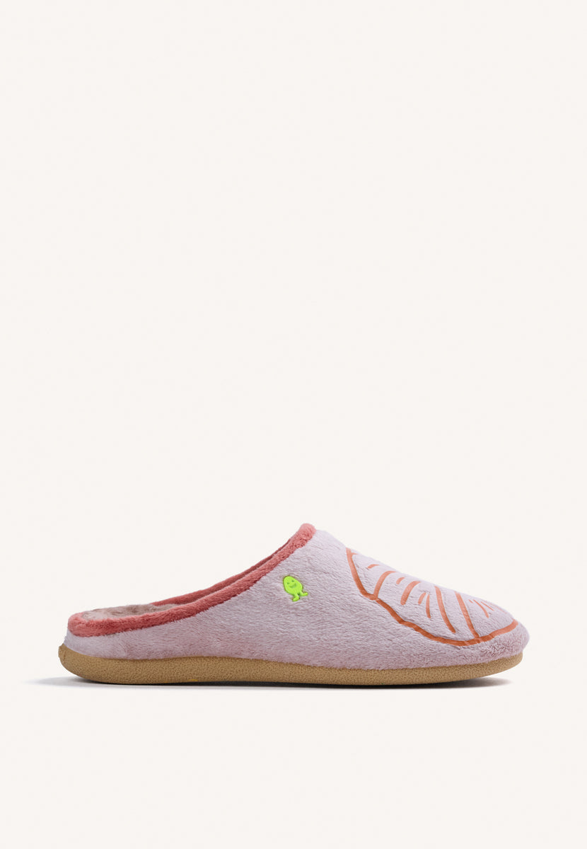 ZAPATILLAS DE CASA ROSAS PELO DIBUJO