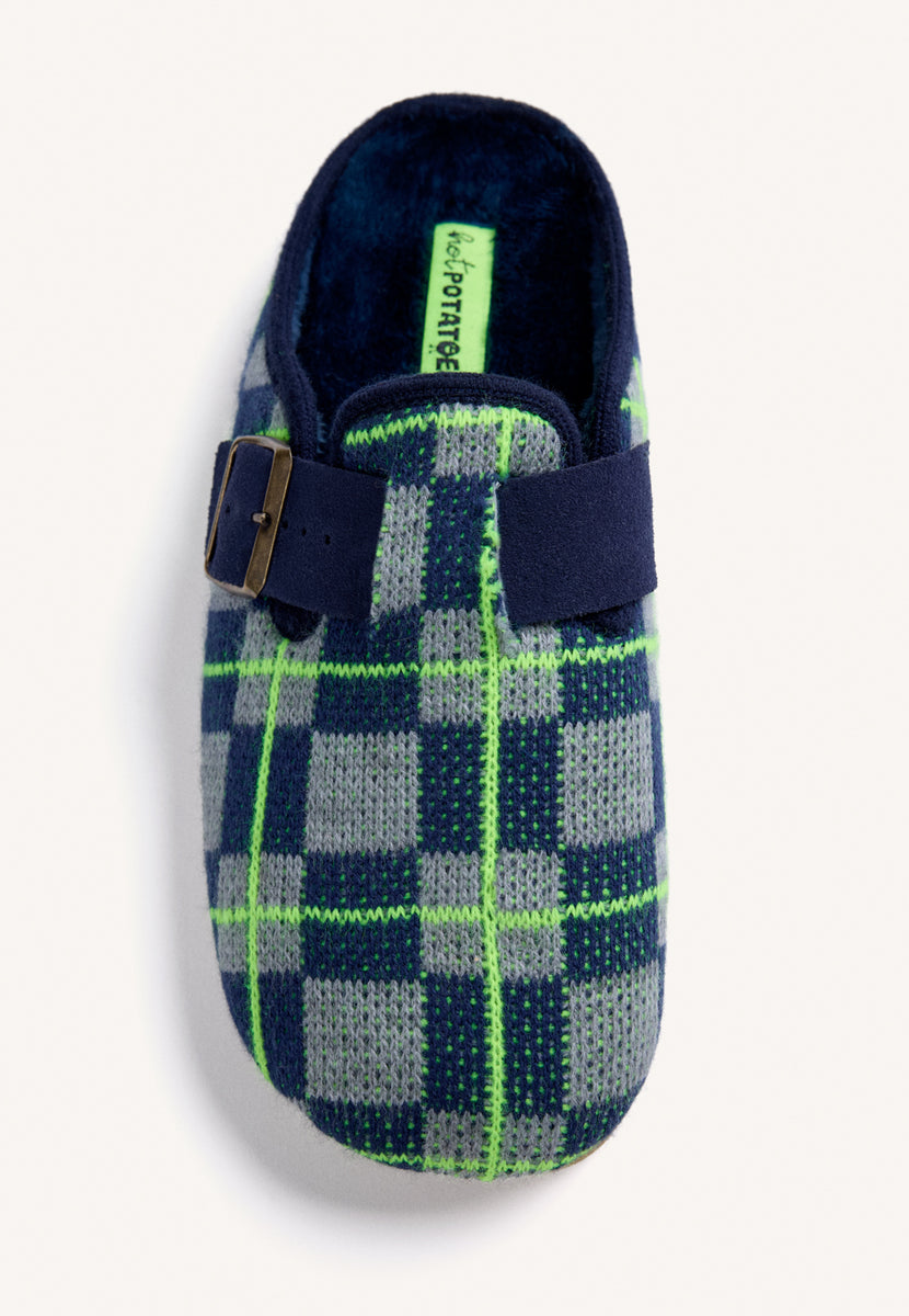 BLUE HOUSE SLIPPERS CLOG-STYLE WITH FUR