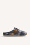 ZAPATILLAS DE CASA GRISES TIPO ZUECOS CUADROS