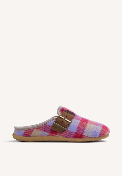 ZAPATILLAS DE CASA MALVA TIPO ZUECOS CUADROS