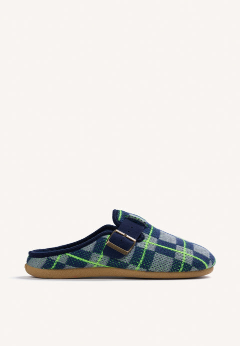 CHECKED HOUSE SLIPPERS